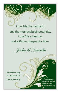 Wedding Program Cover Template 8A - Version 4